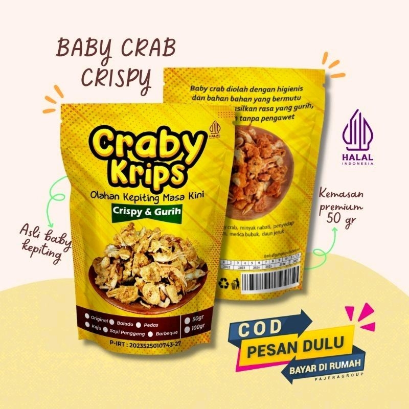 

BABY CRAB JUMBO CRABY KRIPS KEMASAN PREMIUM 50 GR
