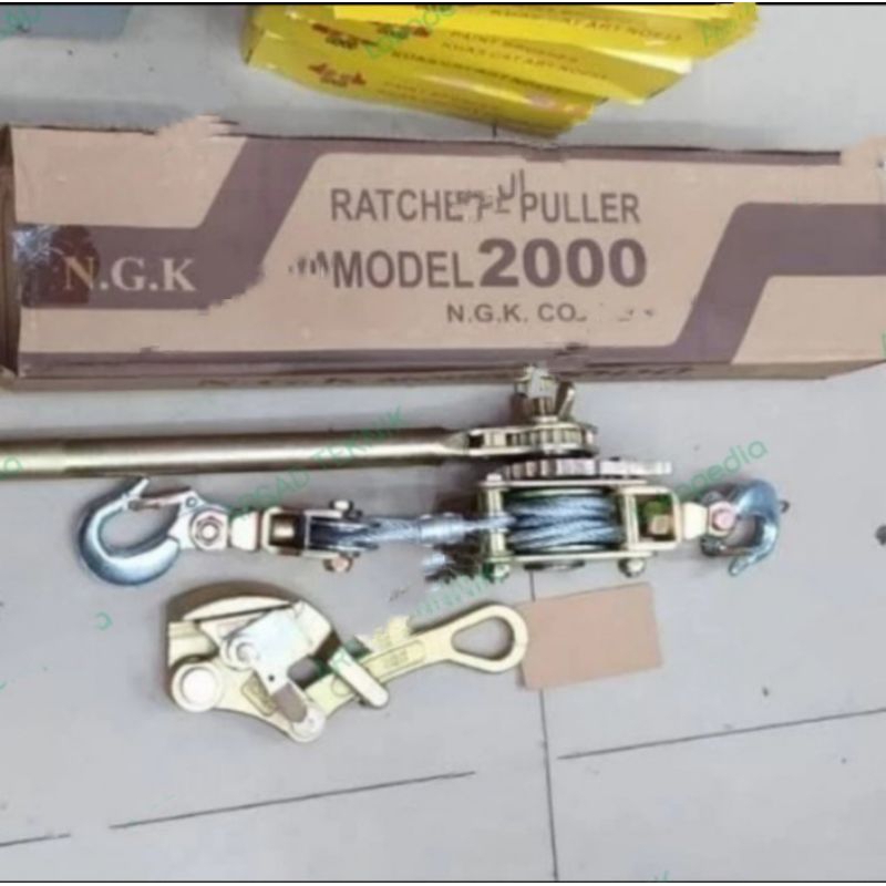 Ratchet puller 2ton NGK tracktang kodokan wire grip ratchet