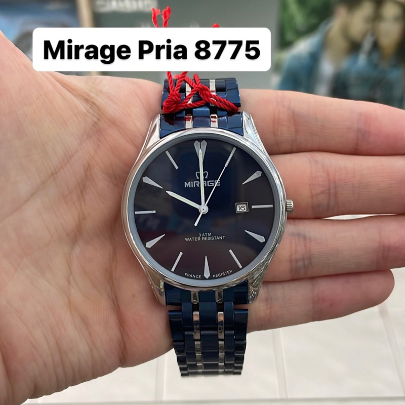 Jam Tangan Mirage 8775 Pria Silver Blue