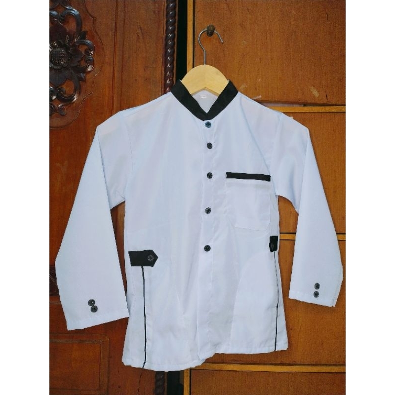 Baju Atasan Jasko/ Koko Putih Atasan Anak/ Jasko Anak/Koko Jasko anak usia 4-15tahun