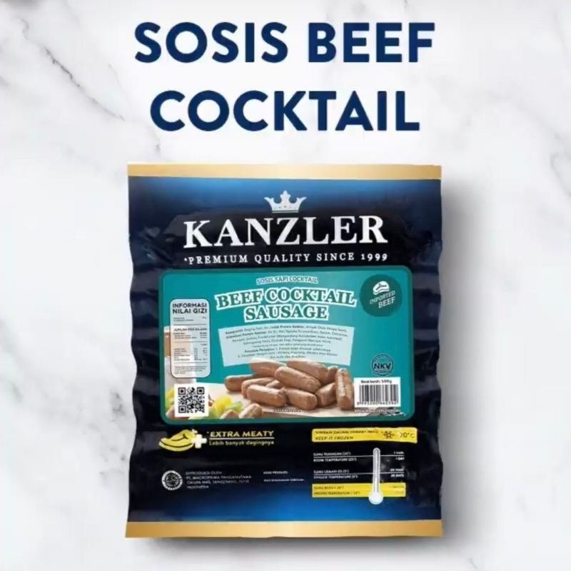 

Kanzler Sosis Beef Cheese Cocktail 500 gr