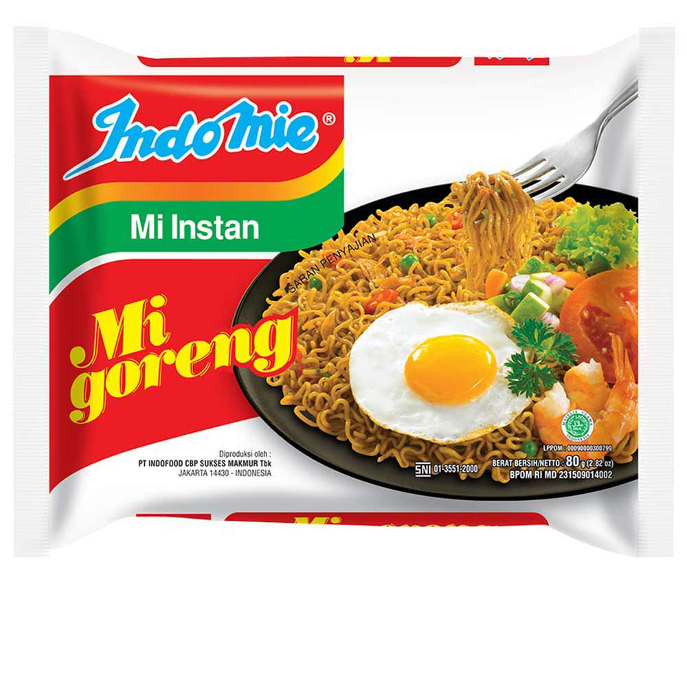 

INDOMIE MI INSTAN GORENG / RENDANG / KRIUK PEDAS / MIE GORENG JUMBO / AYAM PANGGANG JUMBO