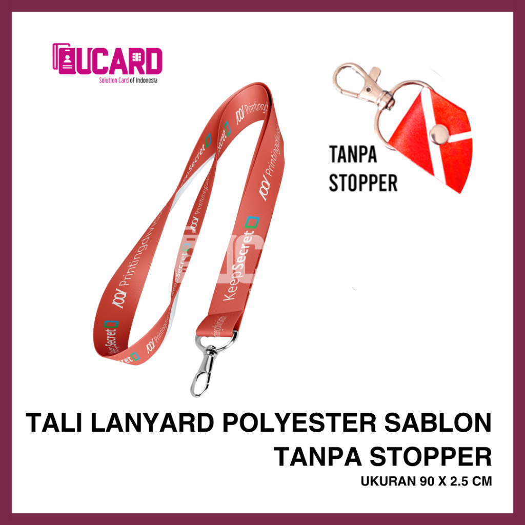 

CUSTOM TALI LANYARD / TALI ID CARD SABLON 2.5CM TANPA STOPPER