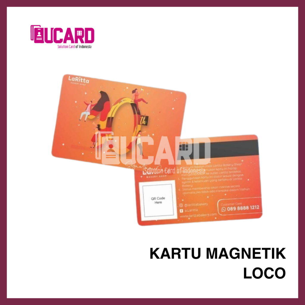 

KARTU MEMBER SWIPE MAGNETIK LOCO RETAIL SALON RESTAURANT MEMBER CARD BAHAN PVC