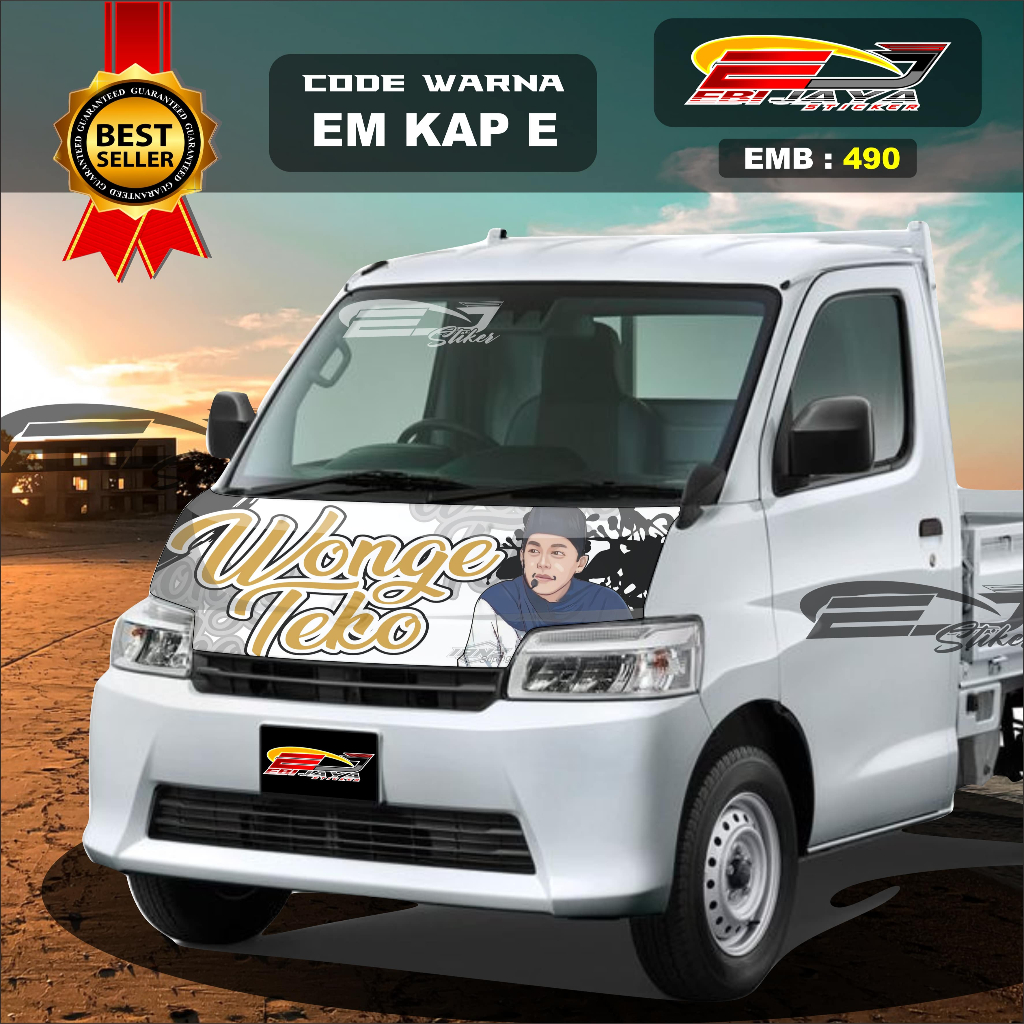 DECAL STICKER PICK UP BAK DEPAN FREE CUSTOM TULISAN-STIKER DECAL WONGE TEKO - EMB490