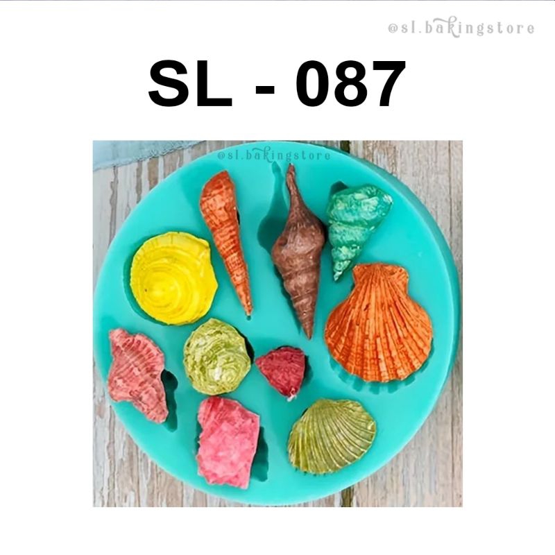 SL-087 CETAKAN SILIKON COKLAT/PUDING FONDANT/ICING BINATANG LAUN KERANG KEONG BINTANG LAUT