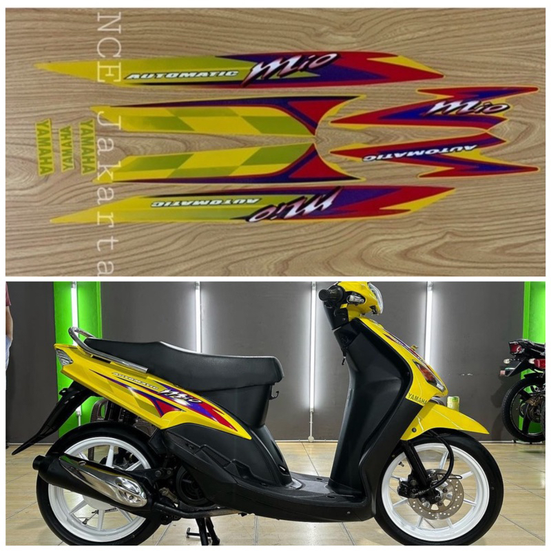 STIKER STRIPING MIO SPORTY 2003 KUNING
