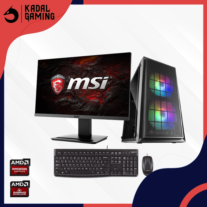 PC RYZEN 5 4600G VGA RADEON 8GB RAM FULLSET GAMING EDITING
