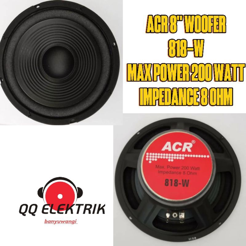 Speaker ACR 8 inch 818 W ACR Woofer 8 inch 200 watt Original