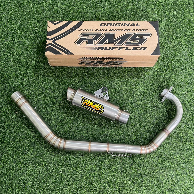 knalpot satria fu karbu satria fu fi road race dan standar rms muffler original type pro tr