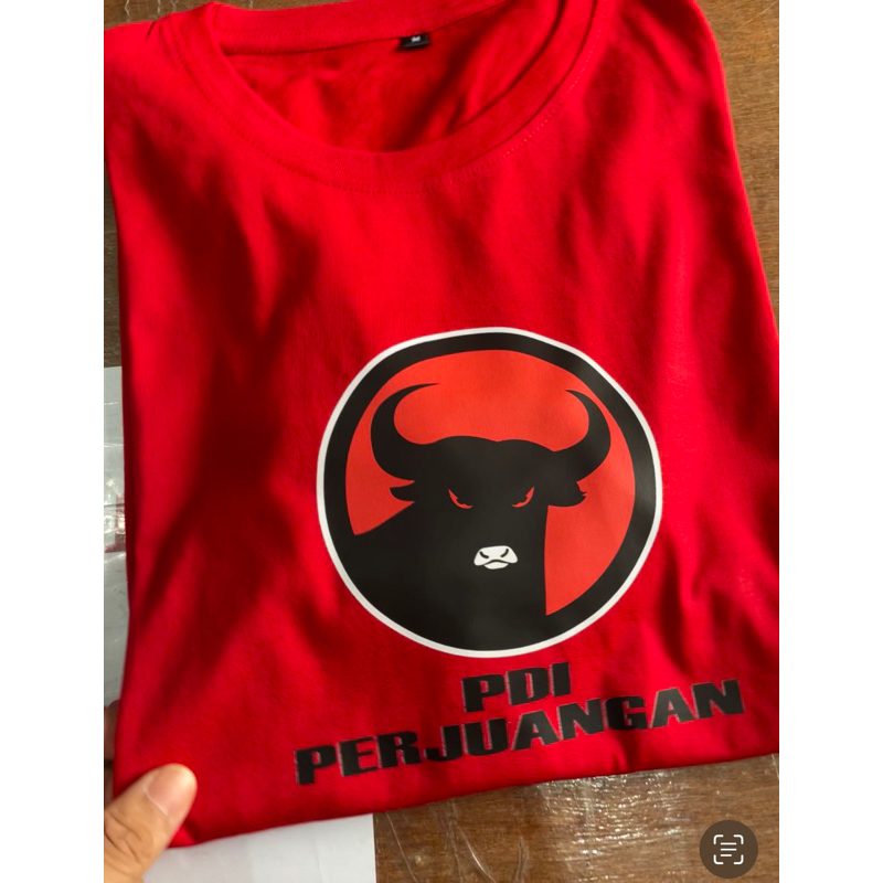 KAOS OVERSIZE PDI PERJUANGAN WANITA TOP HIJAB BASIC OOTD MUSLIM