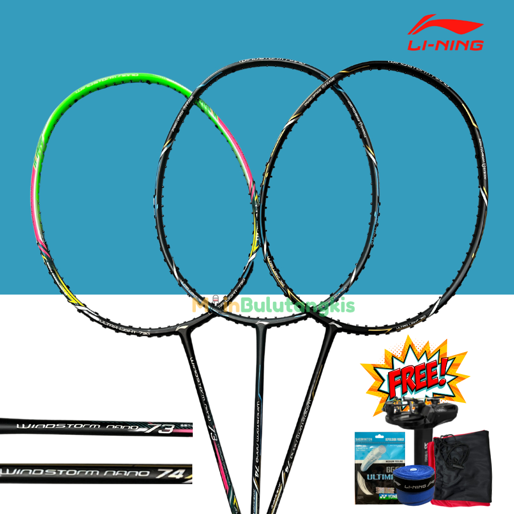 Raket Badminton Lining WS 74 / WS 73 Windstorm Nano 74 / 73