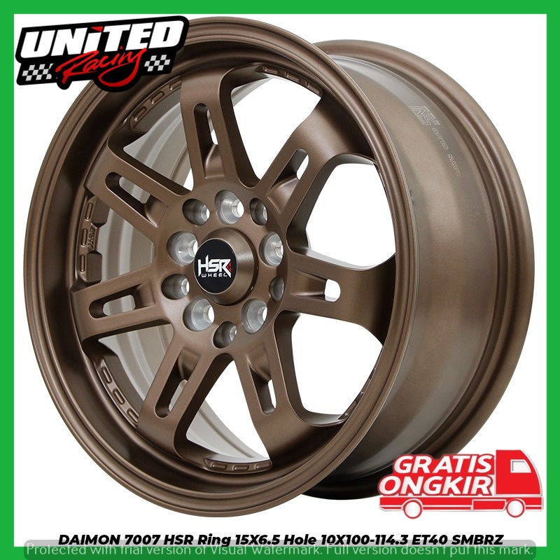 VELG MOBIL MURAH RING 15 HSR DAIMON BRONZE  UNTUK L300 KUDA GRANDMAX LUXIO R15 PELEK RACING