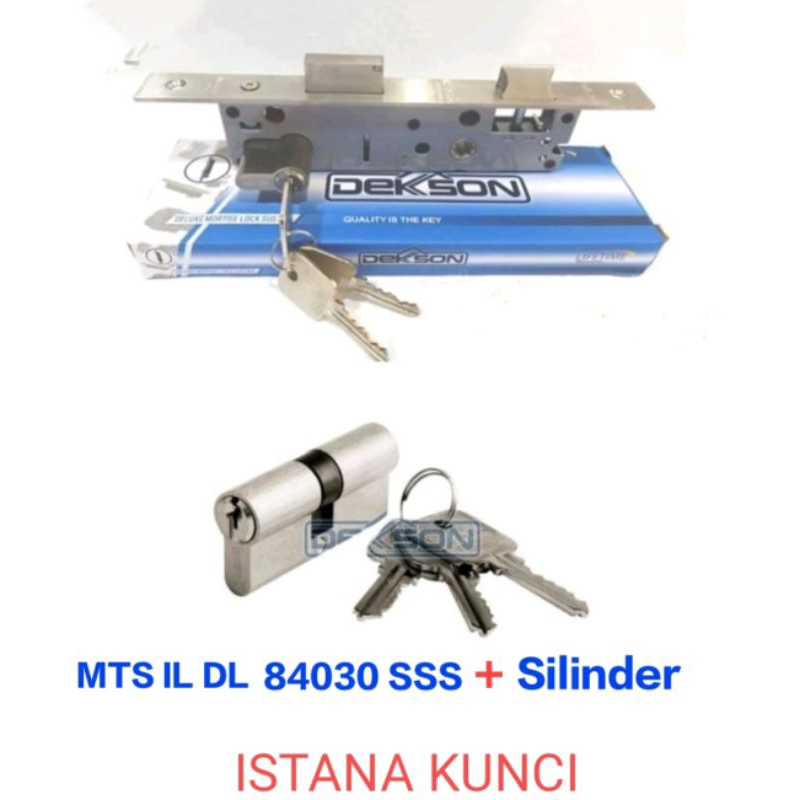 Mortise Lock Dekson MTS IL DL 84030 SSS + Silinder / Body Kunci Lidah Dekkson