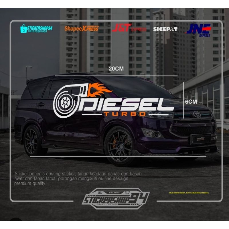 stiker diesel turbo stiker mobil diesel