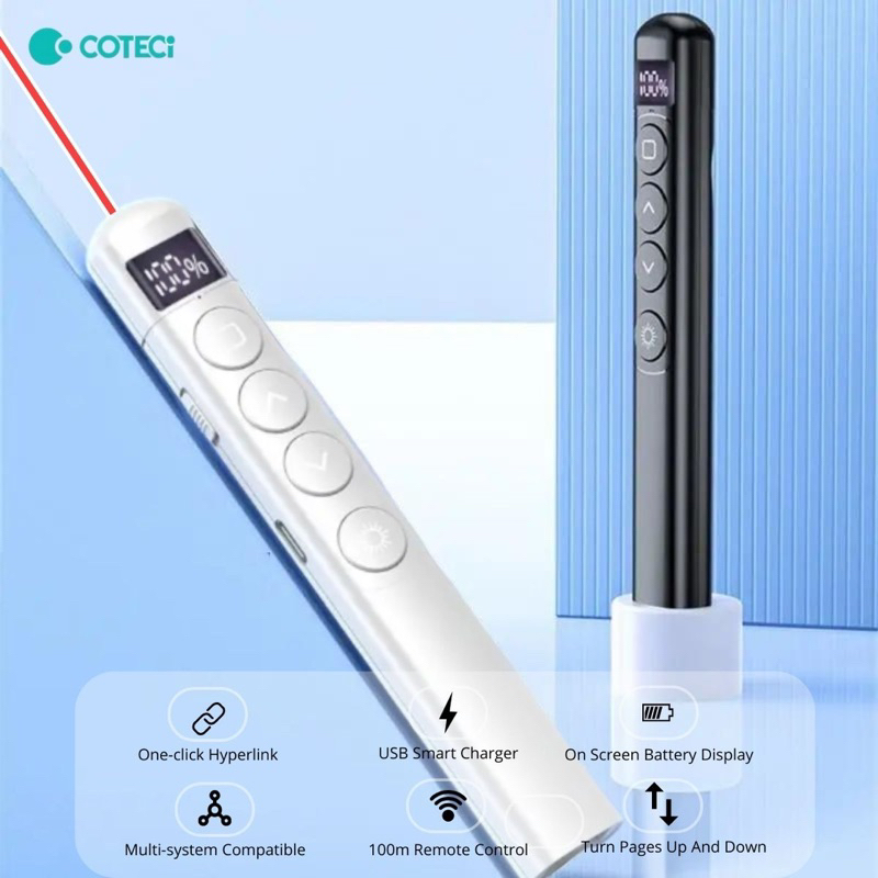 Pointer laser page turning pen wireless usb digital screen coteci