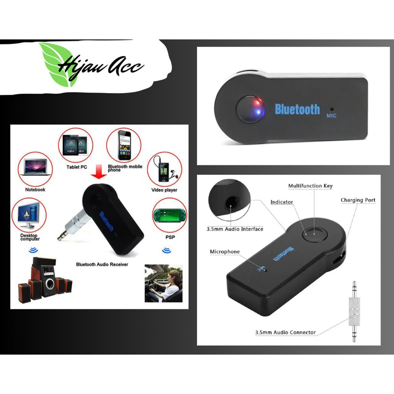 [Hijau] Receiver Bluetooth Audio / Receiver Bluetooth Car CK01