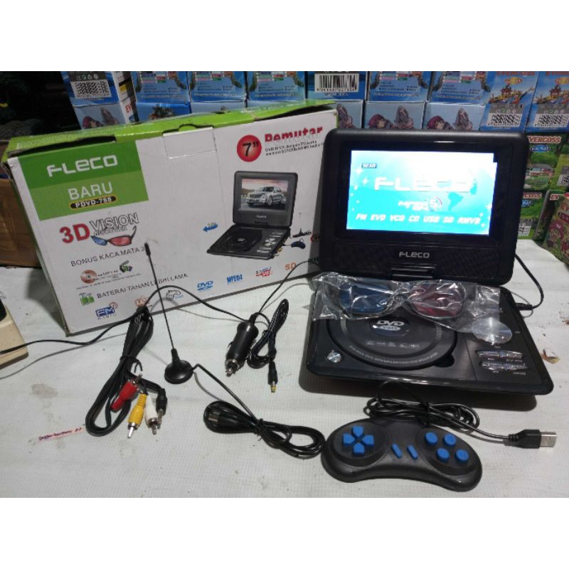 DVD PORTABEL DVD tv dan bisa buat game USB