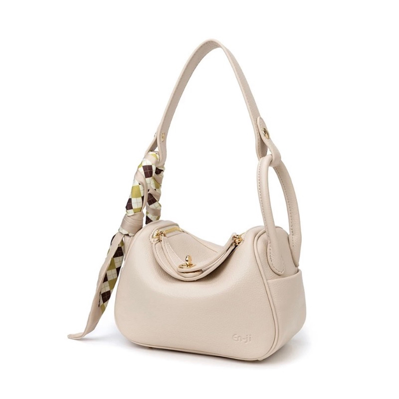 Tas En-ji Naera Shoulder Bag Ivory Enji