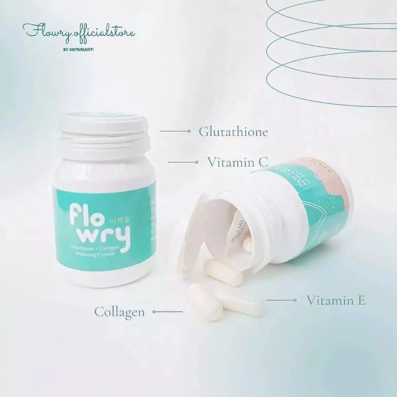 FLOWRY GLUTATHIONE COLLAGEN WHITENING OBAT PEMUTIH BADAN WHITENING