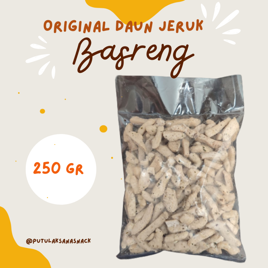 

Basreng Original Daun Jeruk 250 GR Baso Goreng Stik