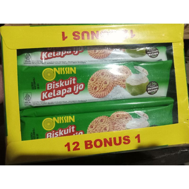 

NISSIN BISKUIT KELAPA IJO 40GR 1 BOX ISI 12PCS