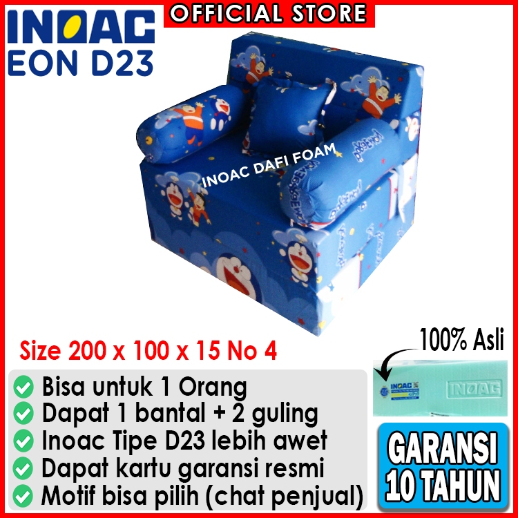 Sofabed Inoac 200x100x15 nomor 4 busa Inoac EON D23 original garansi 10 tahun kasur busa kasur lipat