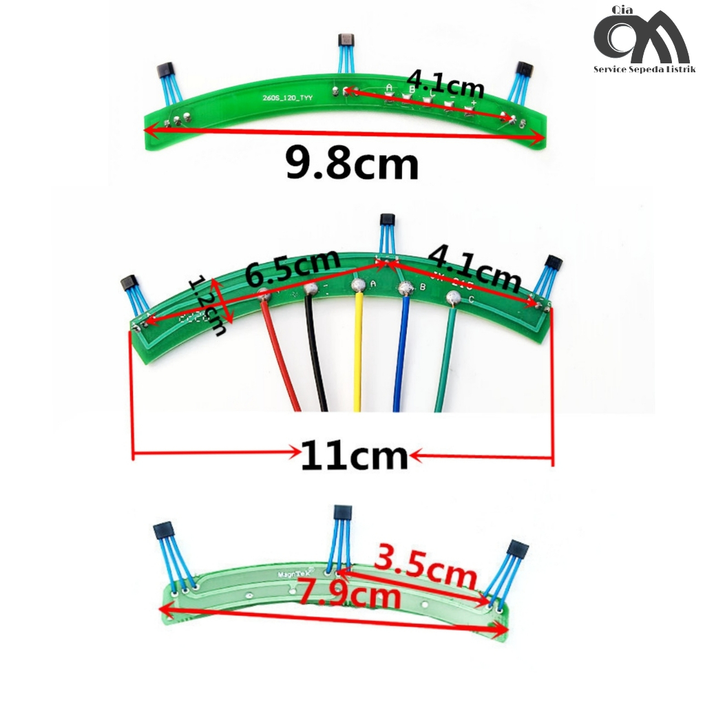 Sensor Dinamo 120° Ukuran Panjang Sepeda Listrik 1 Set