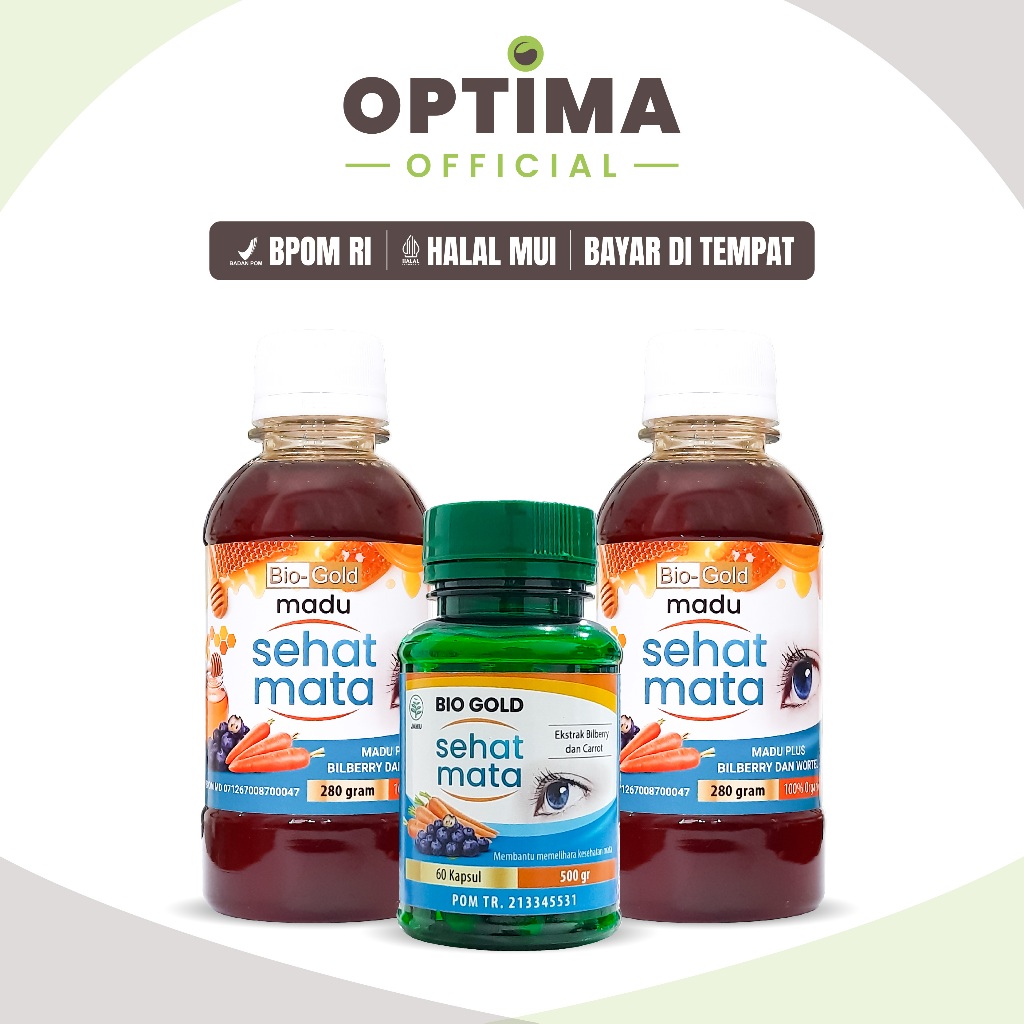 

Madu Sehat Mata Bio Gold 2 & 1 Kapsul Sehat Mata Bio Gold - Mengurangi Mata Minus BPOM