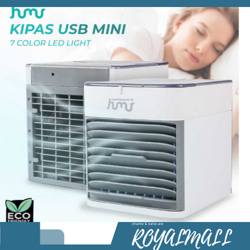HUMI Air Cooler Mini Fan AC 3 in 1 Kipas Penyejuk Ruangan / Kipas Angin Air Cooler Spray Fan Fun Ac 