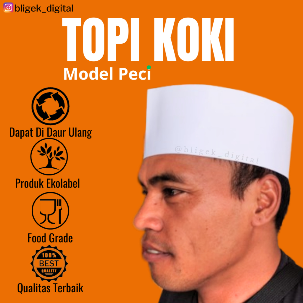Topi Koki Peci Kertas (Forage Hat) (isi 100 pcs)