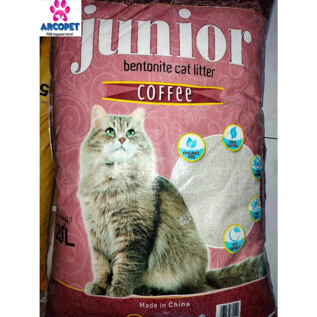 Pasir Kucing Junior 25 Liter Pasir Kucing Wangi Gumpal