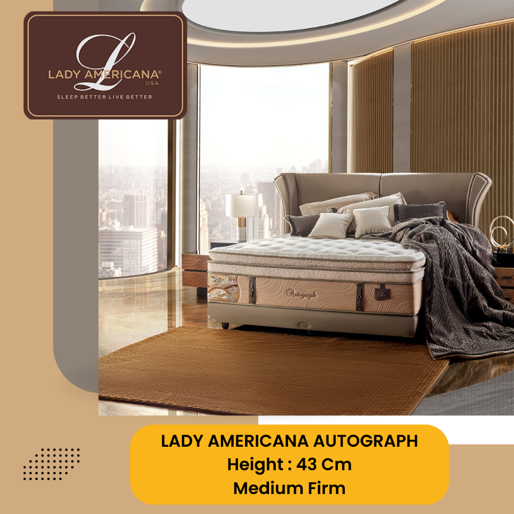 Kasur Lady Americana AUTOGRAPH (Full Set) Matras Springbed