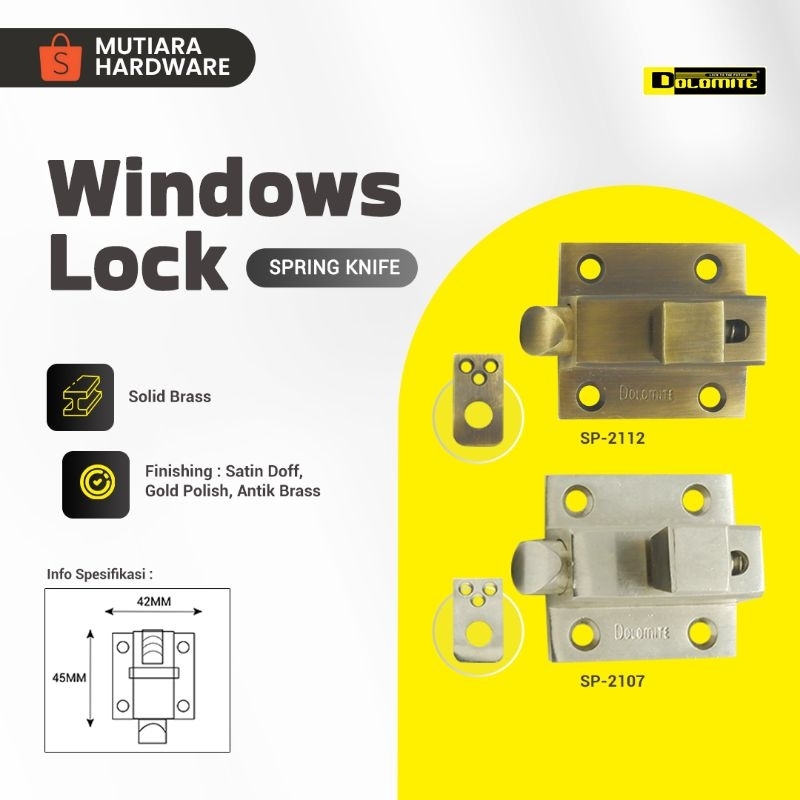 Spring knip dolomite antik kunci jendela