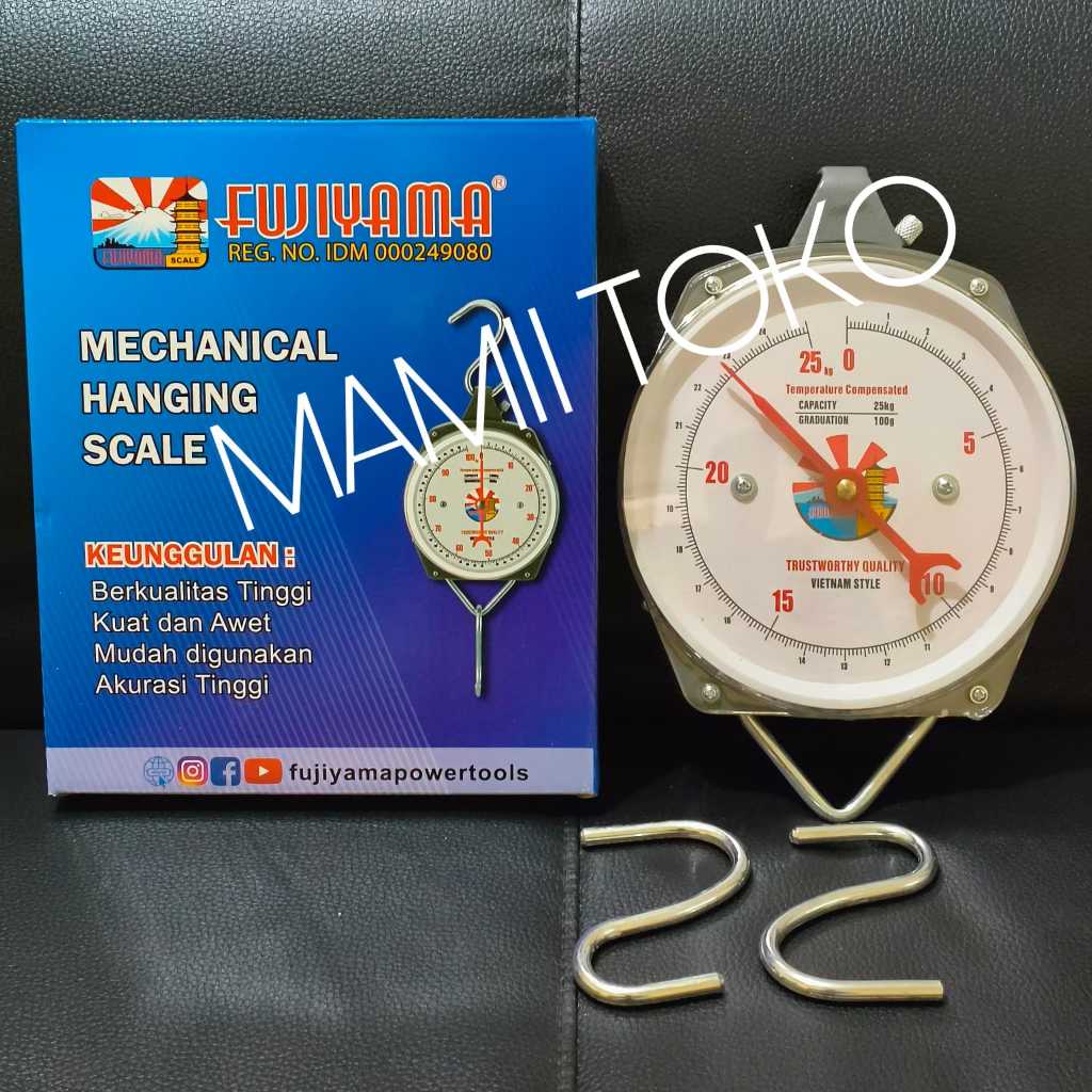 Timbangan gantung analog 25 kg Laundry Kardus Timbang Hanging Scale