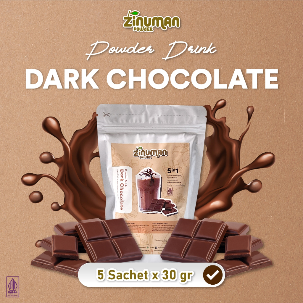 

Zinuman Powder Rasa Dark Chocolate Sachet Pack 5s x 30 gr