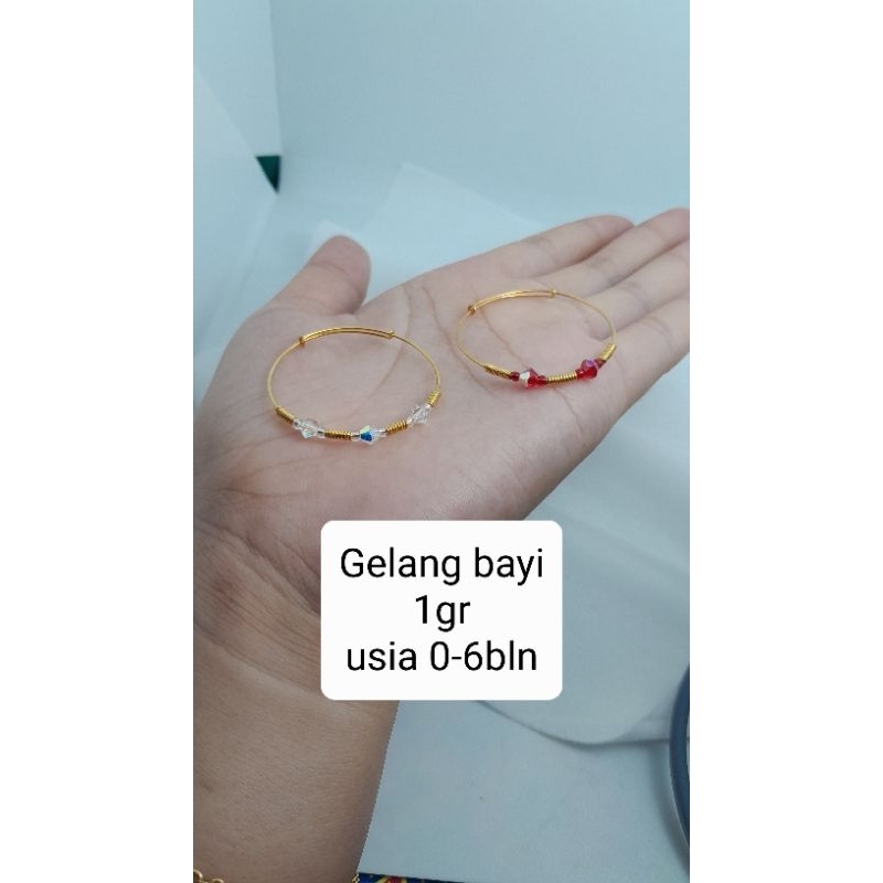 gelang bayi emas mudah 1gr