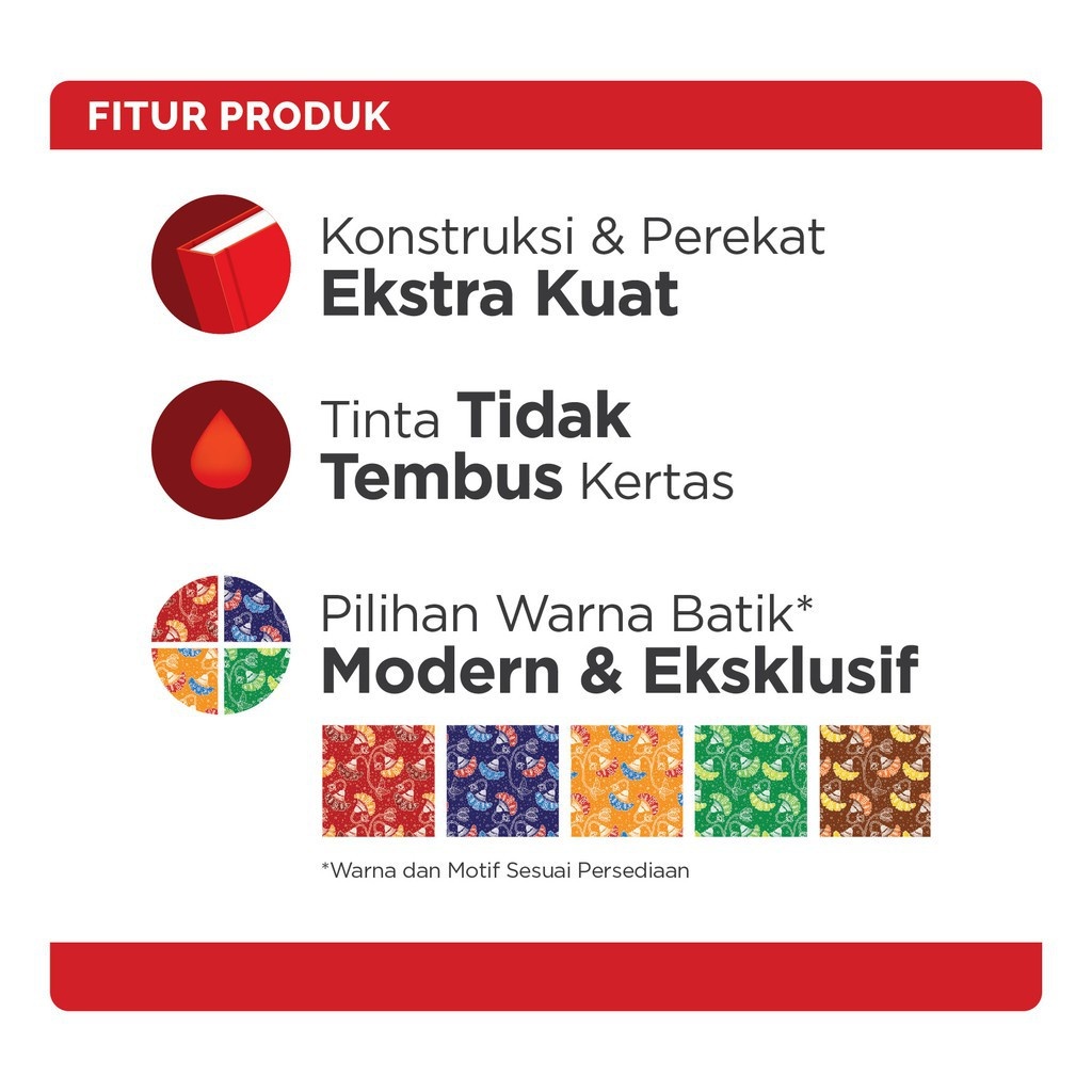 

Promo Paperline Hard Cover 100 Folio Buku Batik Modern