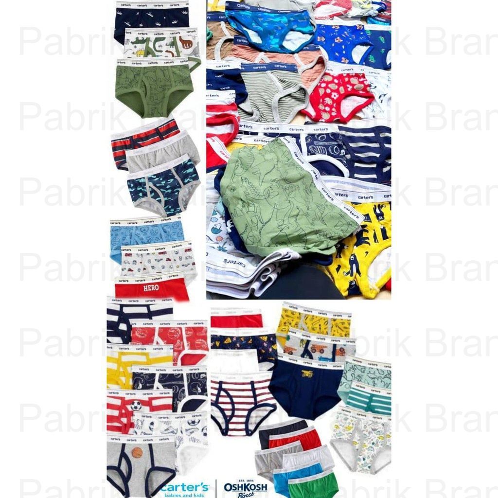 pabrik branded cart*rs Oshk0sh underwear boxer boys brief cart3r celana dalam anak  laki laki  2 3 4
