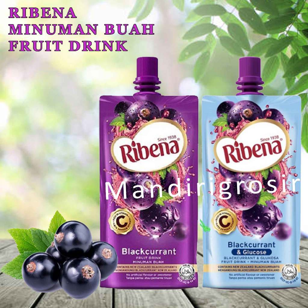 Minuman Buah * Ribena * Rasa Blackcurrant & Glucose * 330ml