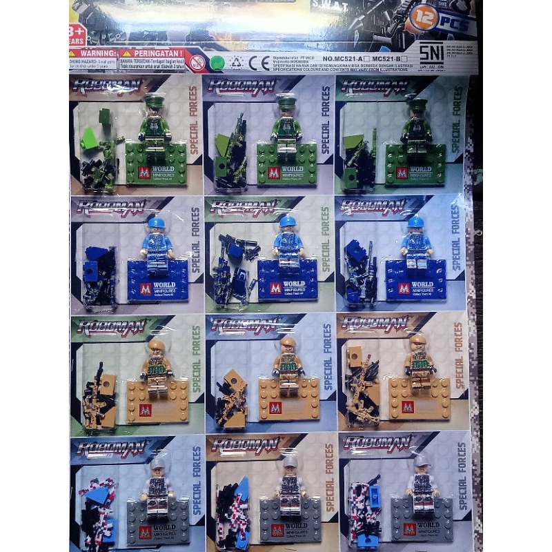 Mainan Lego Tentara Isi 12pcs