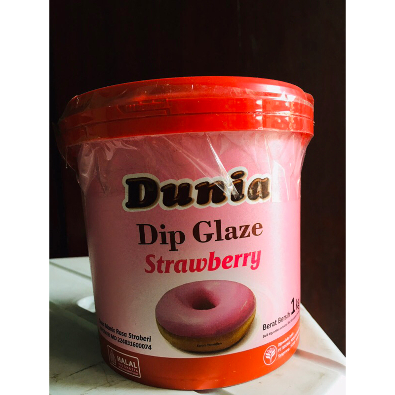 

Dunia dip glaze Eco STRABERRY 1 kg bisa utk Cromboloni