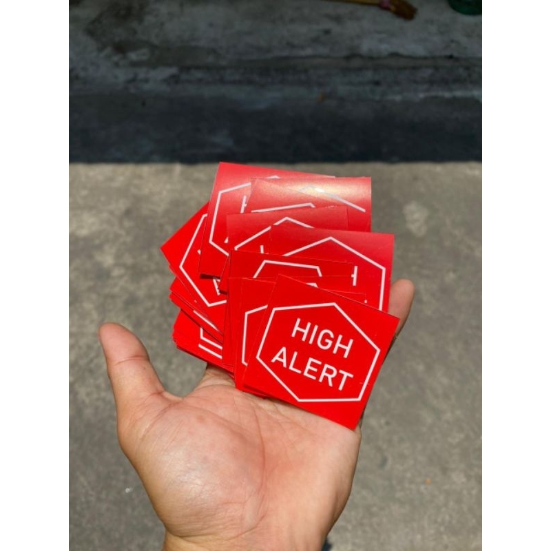 

stiker lasa high alert allergy fall risk narkotika 5x5 cm