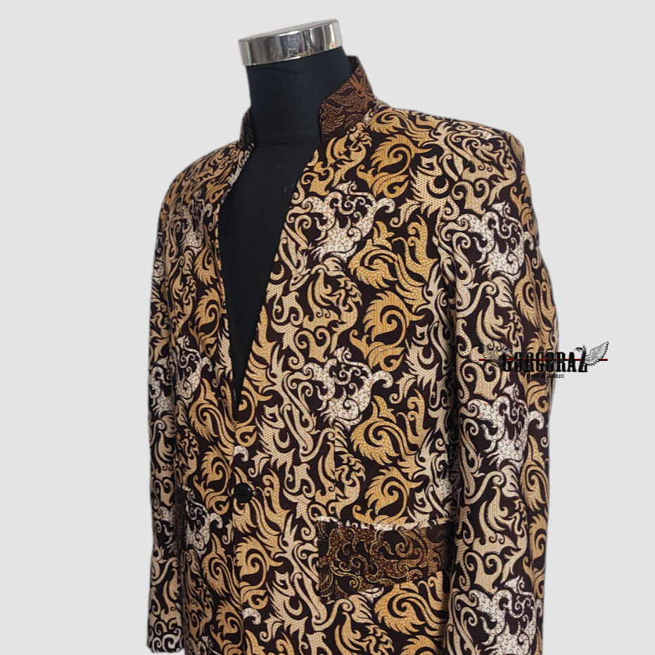 blazer batik keren slimfit casual bleser terbaru keren realpic