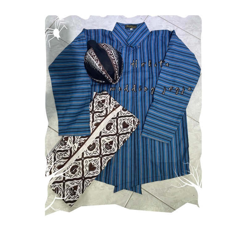 Baju Sorjan Lurik Katun Pria Dewasa ukuran L