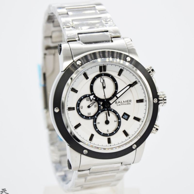 ORIGINAL 100% BALMER 7991-Jam Tangan Pria Balmer - Silver sapphire - Garansi Resmi