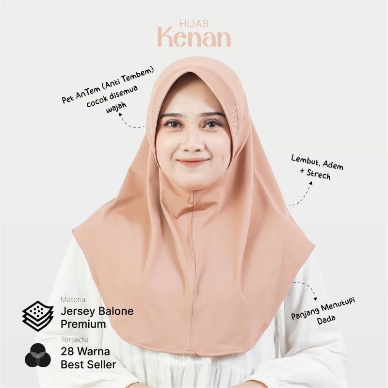 HIJAB KENAN/BERGO KENAN SIZE (M)/KHIMAR KENAN M