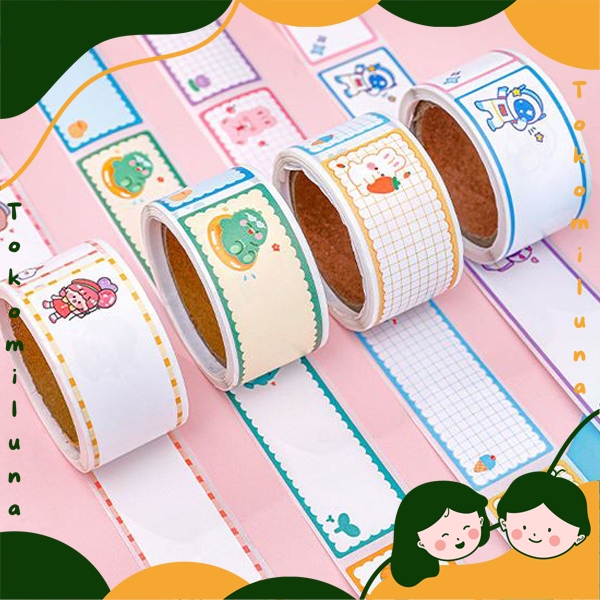 

Sticker label nama anak 1 roll isi 60 pcs sticker motif lucu cute HB1465