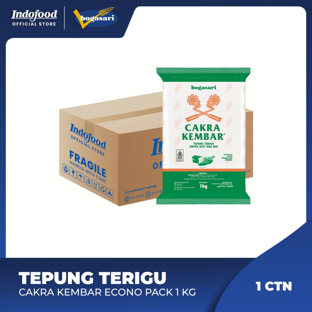 

CTN - Tepung Terigu Cakra Kembar Econo Pack 1 kg
