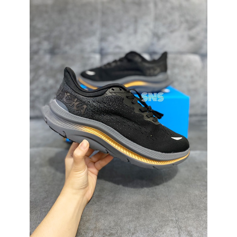 Hoka One One Hoka Kawana Black Running Shoes / Sepatu Hoka Running Size 40-44